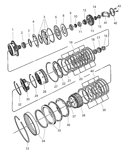 2005 Dodge Grand Caravan Plate Transmission Clutch Reaction Diagram for 4377194