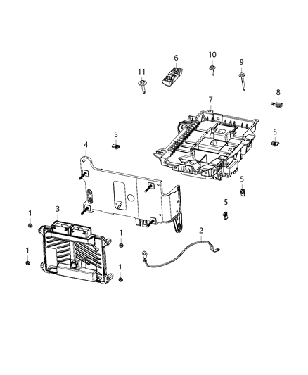 Module Engine Controller Diagram for 5150861AH
