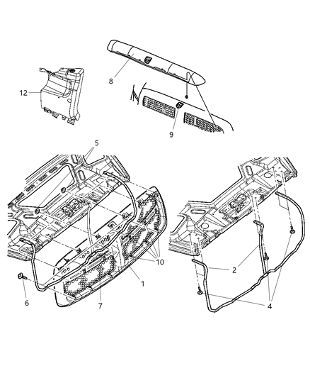 Grille Radiator Diagram for 5GR97WS2AE
