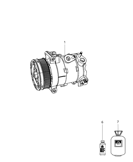 2005 Dodge Grand Caravan Compressor A/C Diagram for R5111541AC