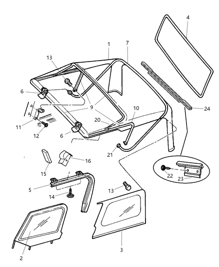 Cover Soft Top Diagram for 5JM59SX9AC