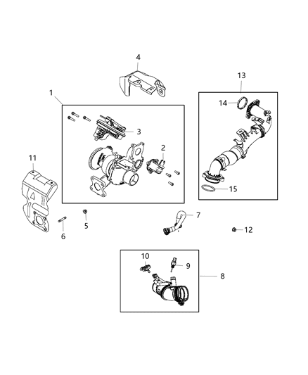 2007 Jeep Compass Sensor Pressure Crankcase Pressure Sensor Only Diagram for 68302774AC
