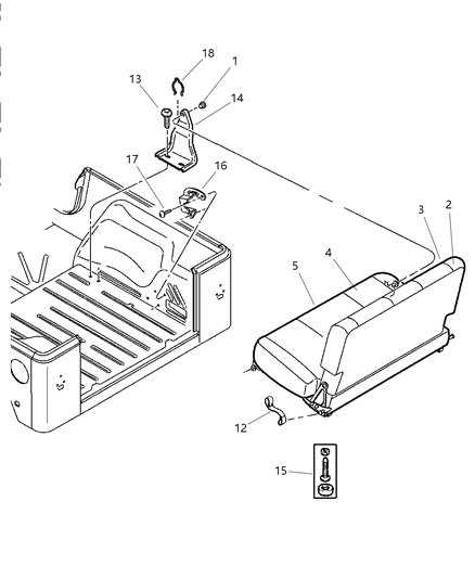 Bushing Pivot Diagram for 5103469AA