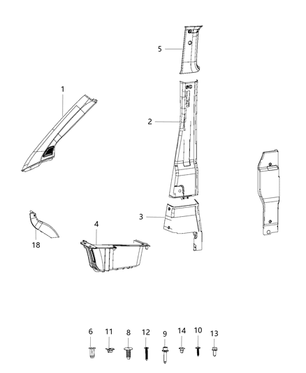 Screw M4X20 Diagram for 68245515AA