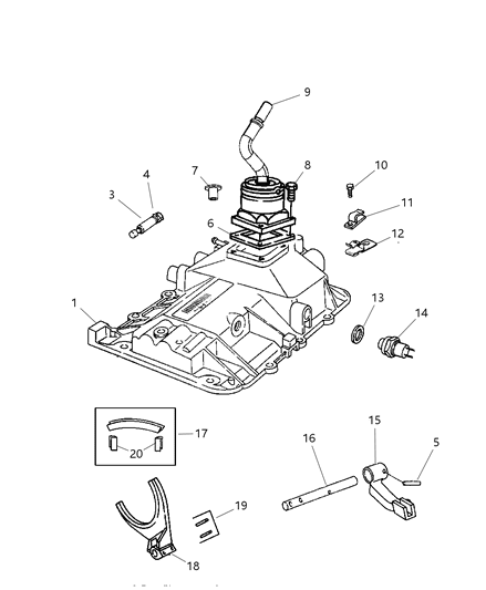 1997 Chrysler Concorde Vent Transmission Diagram for 4741660