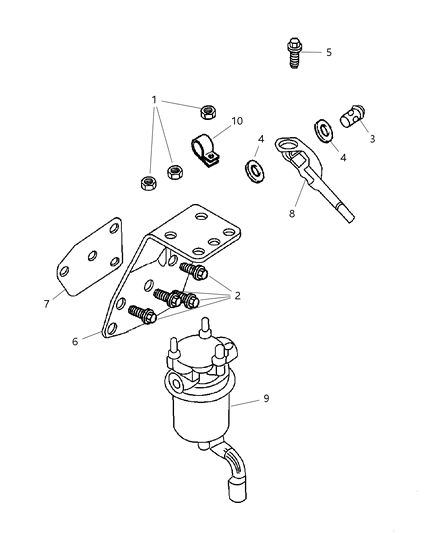 1984 Chrysler Fifth Avenue Tube Fuel Injector Supply Diagram for 5011463AA