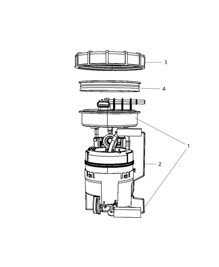 Module Kit Fuel Pump/Level Unit Diagram for 68026581AC