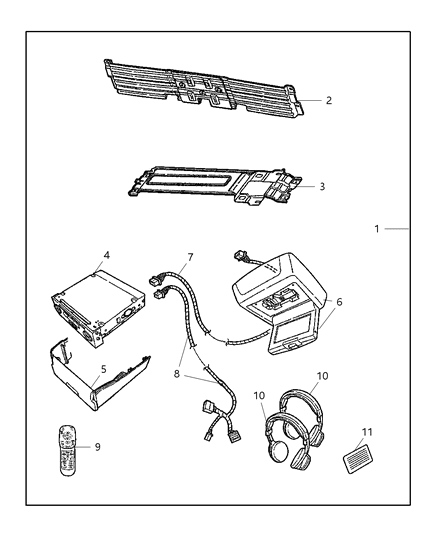 Media System Monitor With DVD Diagram for 56038784AG