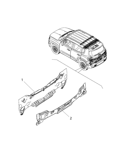 Plug Part Located Inside Liftgate Opening Panel Diagram for 68255445AA