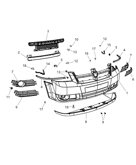 Fascia Front Diagram for 1BG23TZZAA