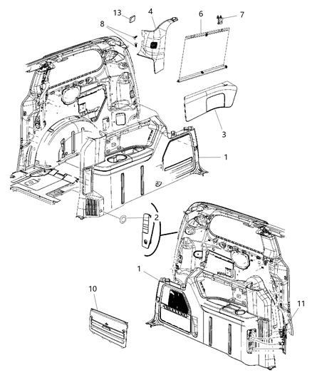 Bezel Power Outlet Diagram for 1JE98ES3AB