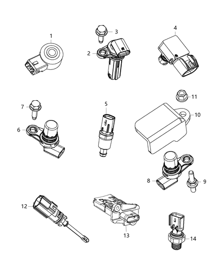 2016 Chrysler 300 Sensor Oil Pressure Diagram for 68145662AA