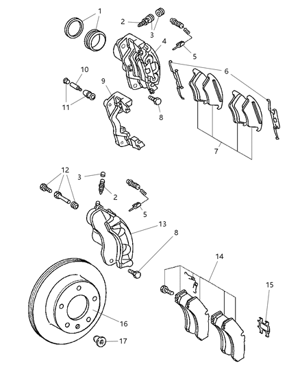 Rotor Brake Diagram for 5114479AB