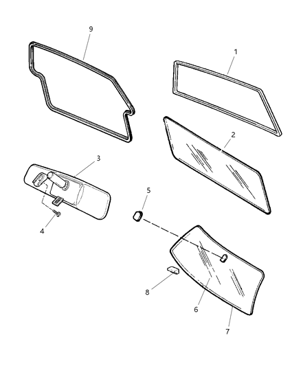 2011 Chrysler 300 Weatherseal, Tailgate Diagram for 55175354AD