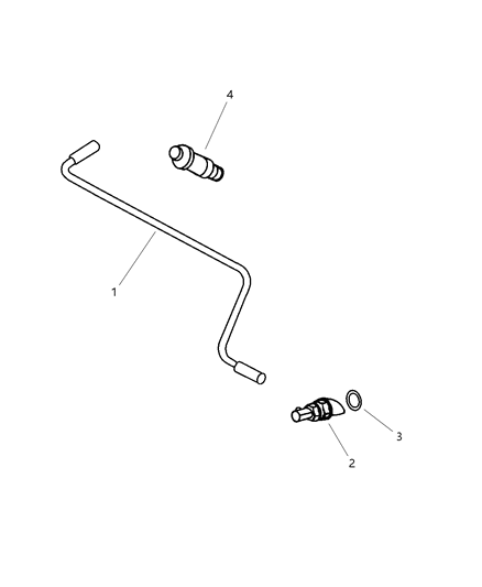 1995 Dodge Caravan Harness Engine Breather Tubes Diagram for 53032090AB