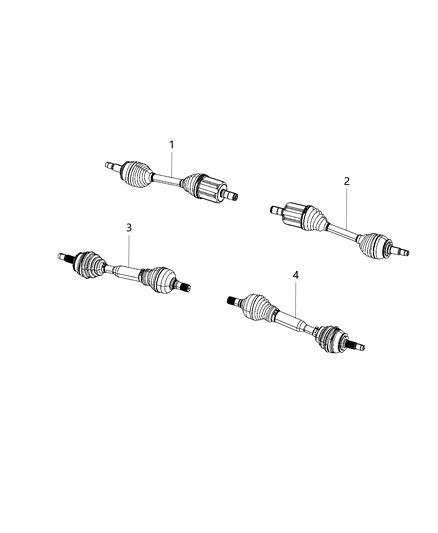 Shaft Axle Half Diagram for 68265870AA