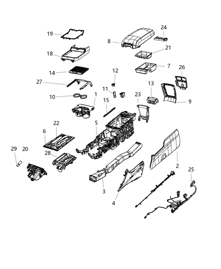 Wiring Console Diagram for 68137550AB