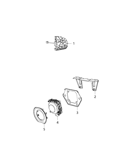 2009 Dodge Challenger Sensor Adaptive Speed Control Module Assembly Diagram for 4672626AB