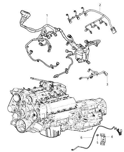 Wiring Engine Diagram for 68236867AB