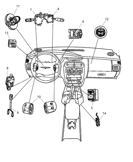 Clockspring Diagram for 4671946AB