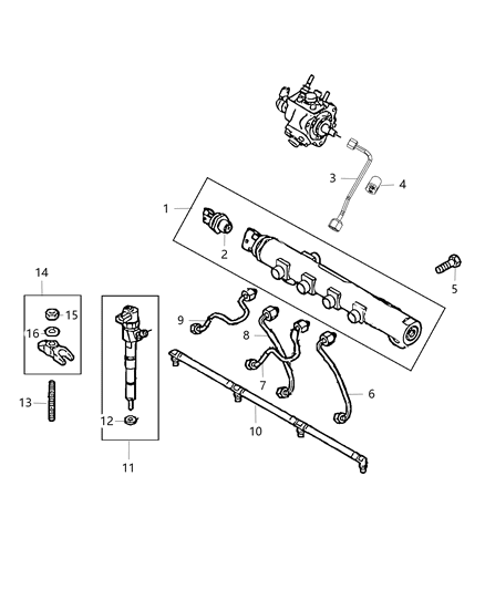 2005 Chrysler Town & Country Bolt M8X25 Diagram for 68094551AA