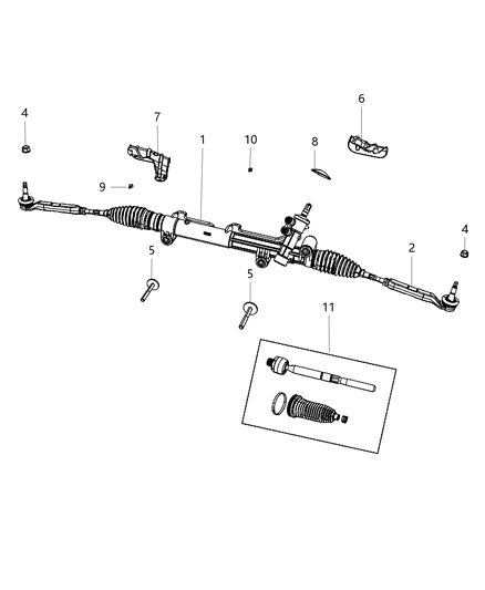 Gear Rack And Pinion Diagram for 4584573AE