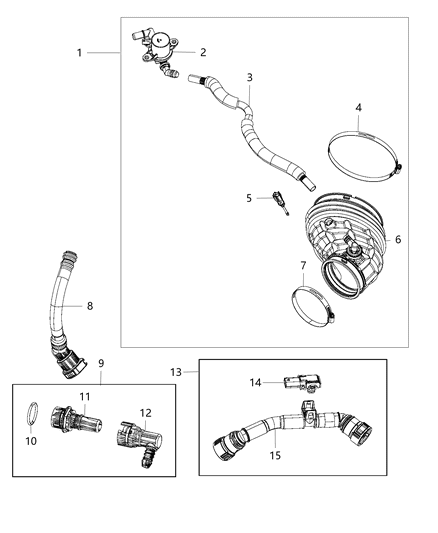 1985 Dodge Ram 50 Hose Make Up Air Diagram for 5038837AD