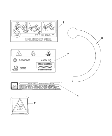 Label Warning Diagram for 68119507AA