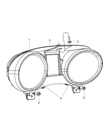 Cluster Instrument Panel Diagram for 68235788AC