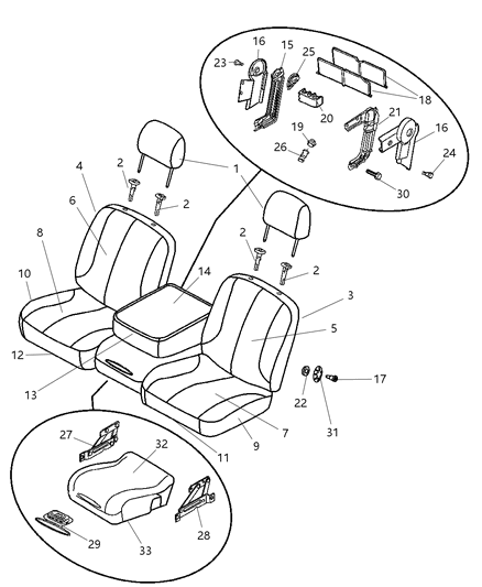Pin Roll Used When Replacing The Back Assembly Diagram for 5183034AA