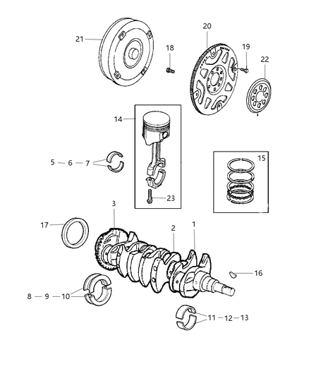 Piston Pin And Rod Diagram for 5066565AB