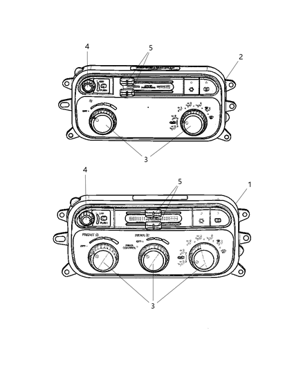 Control A/C And Heater - Auxiliary Diagram for 55056249AA