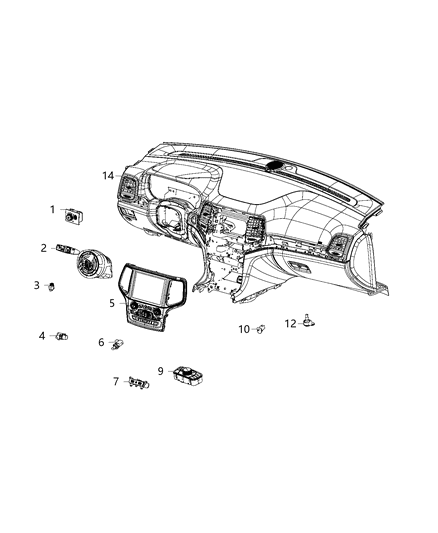 2003 Chrysler PT Cruiser Module Steering Column Diagram for 6NE99LU5AC