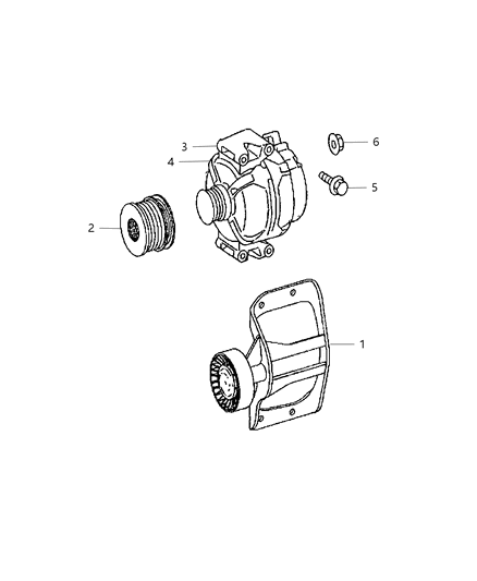 Pulley Alternator Diagram for 5175811AA