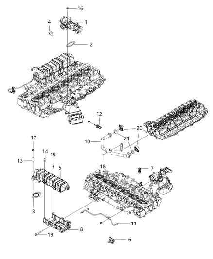 2008 Chrysler Pacifica Tube Air Transfer Diagram for 68037896AA