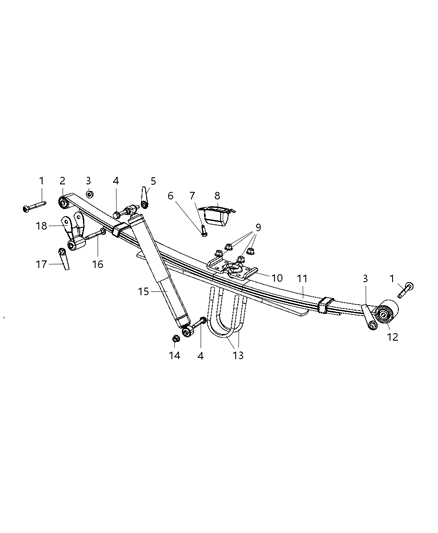 1996 Chrysler Sebring Shock Absorber Suspension Rear Diagram for 68056333AA