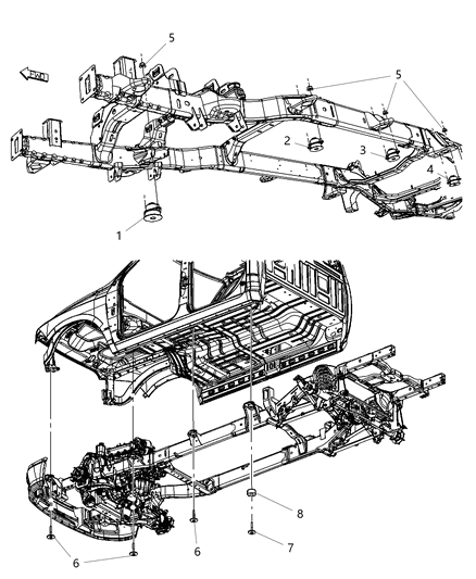 Cushion Body Hold Down Diagram for 55398278AB