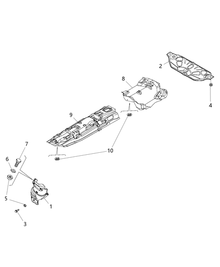 2001 Chrysler Prowler Shield Exhaust Front Pipe Or Converter Diagram for 68322025AA