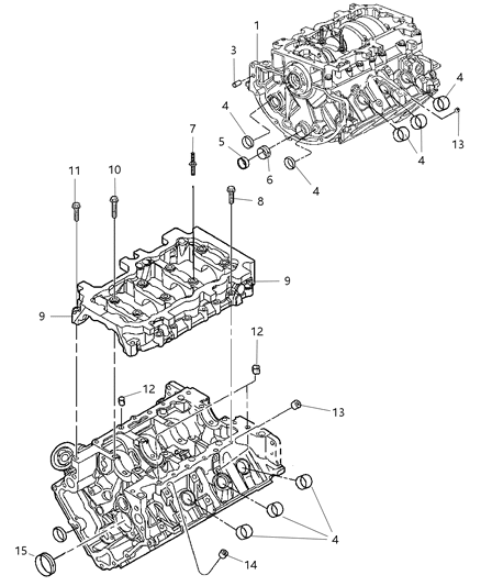 Engine Long Block See Note Diagram for R2637078