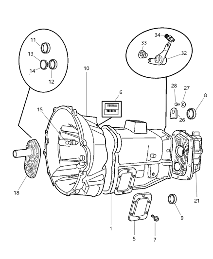 2000 Dodge Ram 2500 Guide Oil Diagram for 5010048AA
