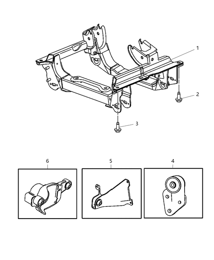 Bracket Mounting Diagram for 52059473AE