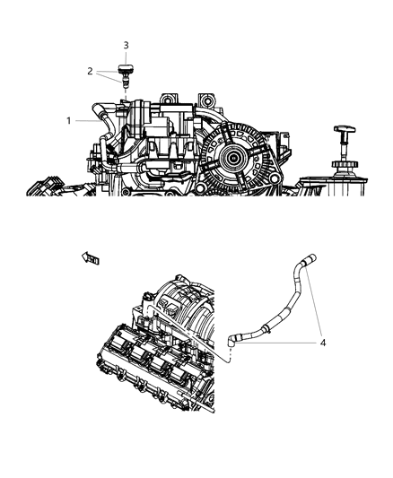 2006 Jeep Liberty Hose Make Up Air Diagram for 53034047AD