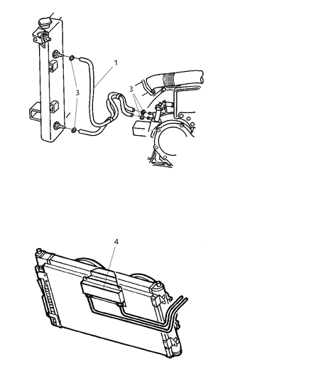 Hose Transmission Oil Cooler Diagram for 4809262AB