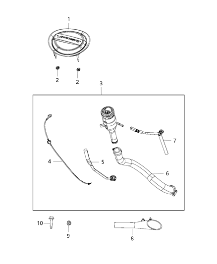 2025 Jeep Wagoneer Door Fuel Fill Diagram for 5YW75MDRAB