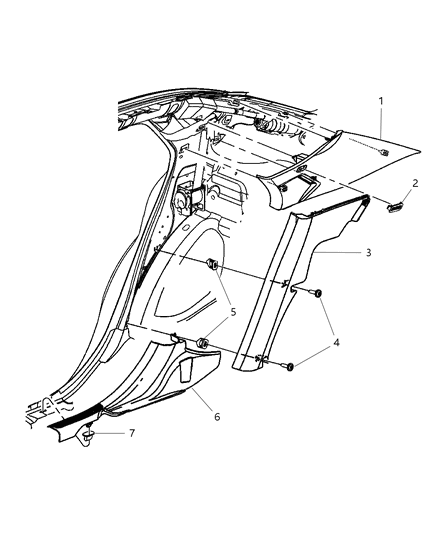 1989 Dodge Lancer Plate Scuff Diagram for UM63BD1AE