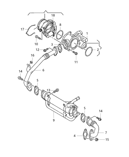 Valve EGR Diagram for 68021528AA