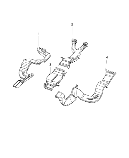2019 Ram 1500 Duct Floor Diagram for 68277061AA