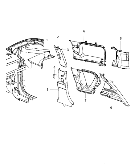 2016 Jeep Compass Clip Diagram for 68138139AA