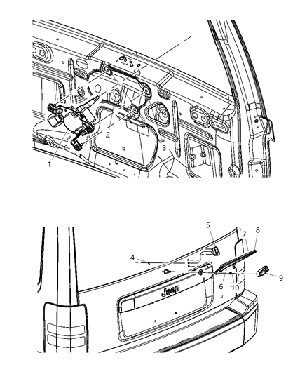 Arm Rear Wiper Diagram for 68034341AB