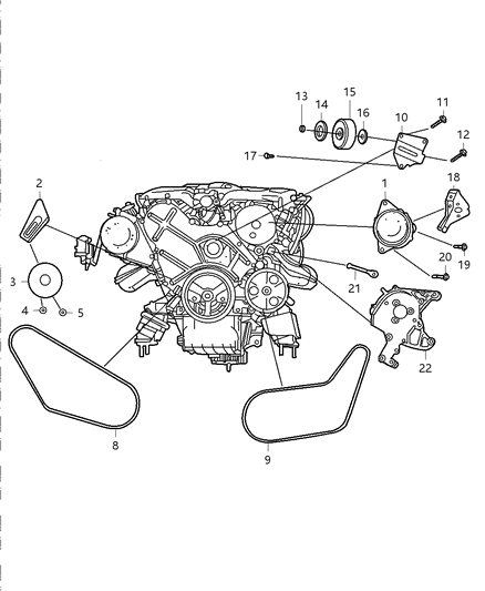 Belt, A/C Compressor Drive Diagram for 4663950